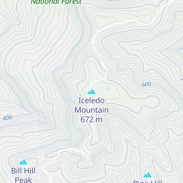 Map of Iceledo Mountain