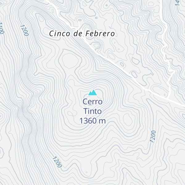 Map of Cerro Tinto