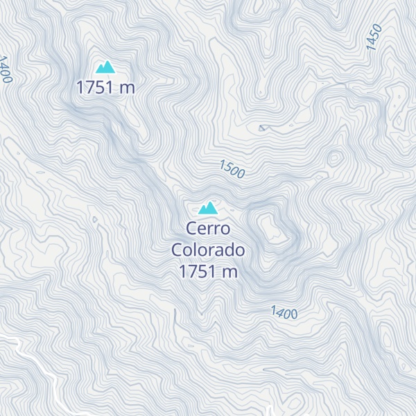 Map of Cerro Colorado