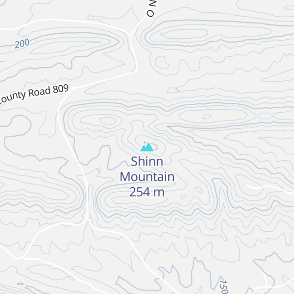 Map of Shinn Mountain