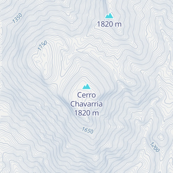 Map of Cerro Chavarria
