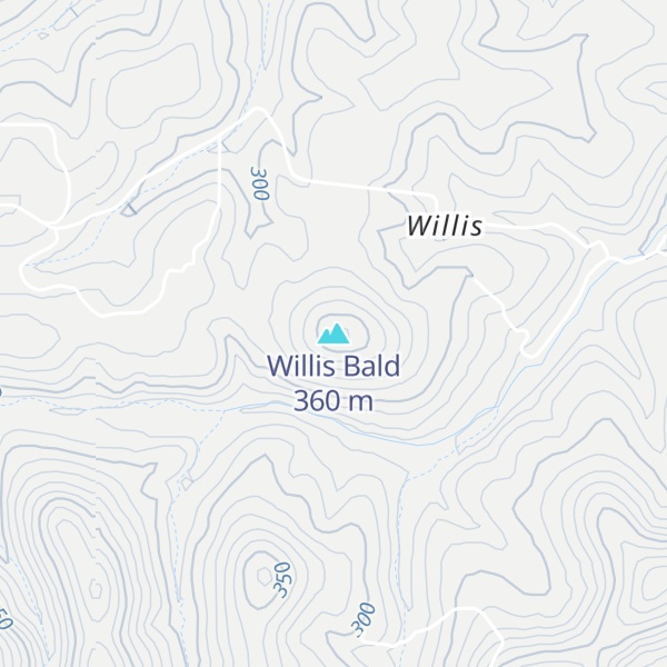 Map of Willis Bald
