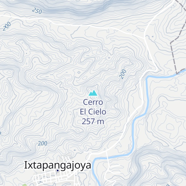 Map of Cerro El Cielo