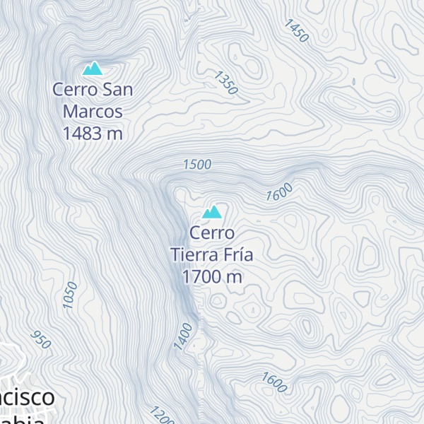 Map of Cerro Tierra Fría