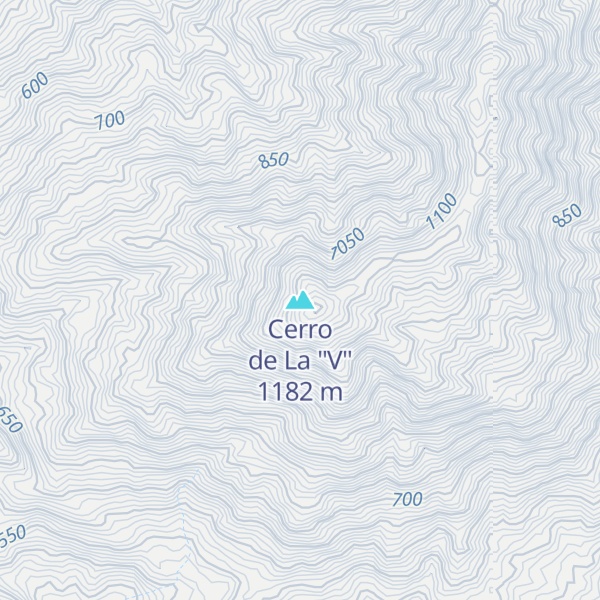 Map of Cerro de La "V"