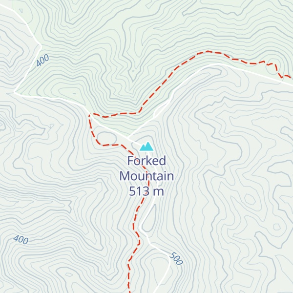 Map of Forked Mountain