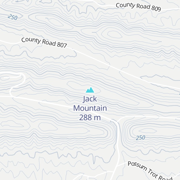 Map of Jack Mountain