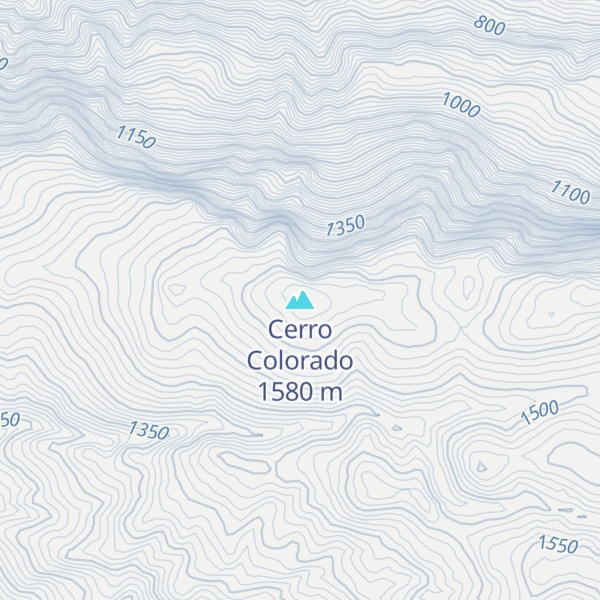 Map of Cerro Colorado