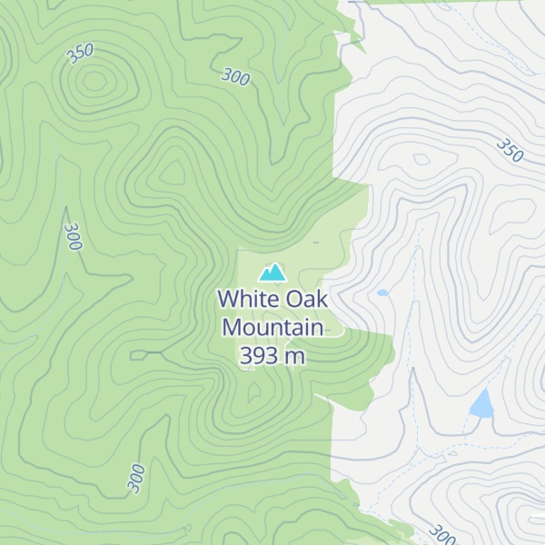 Map of White Oak Mountain