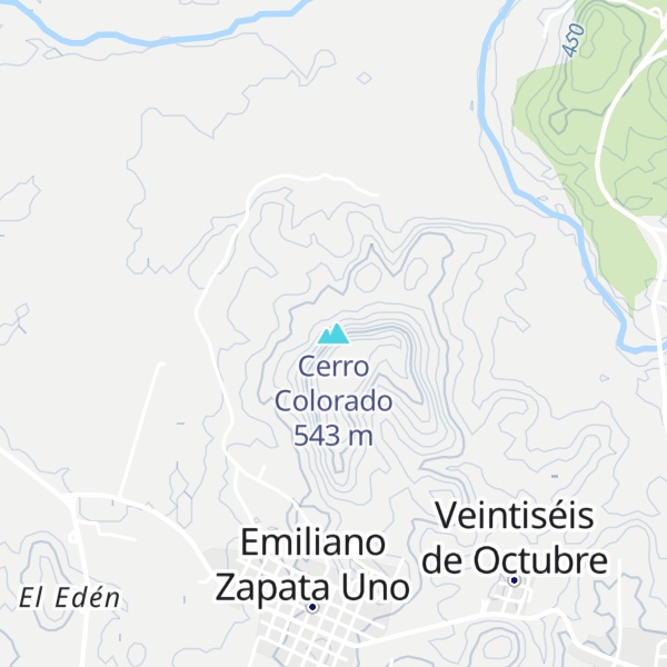 Map of Cerro Colorado