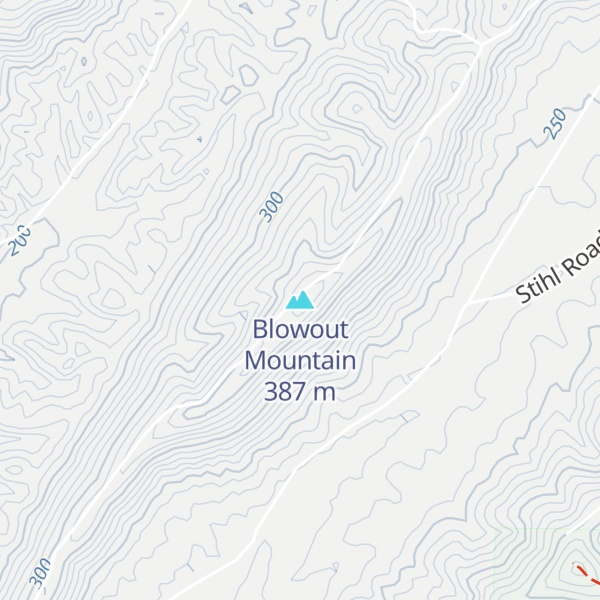 Map of Blowout Mountain