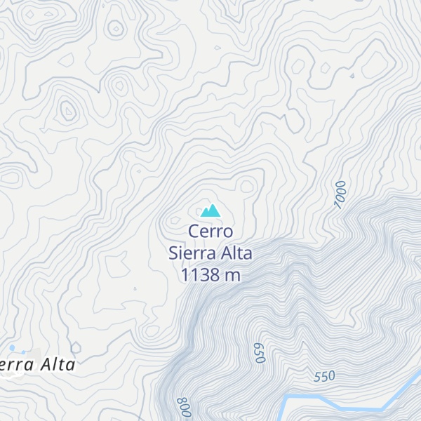 Map of Cerro Sierra Alta