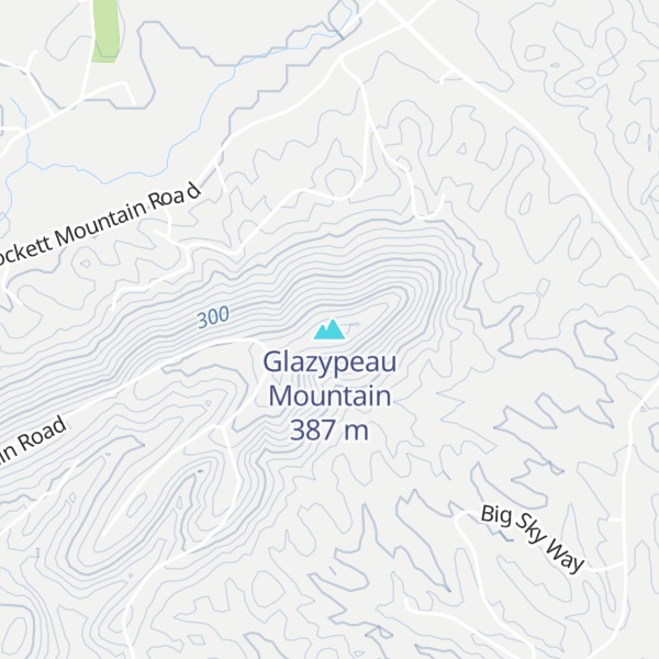 Map of Glazypeau Mountain