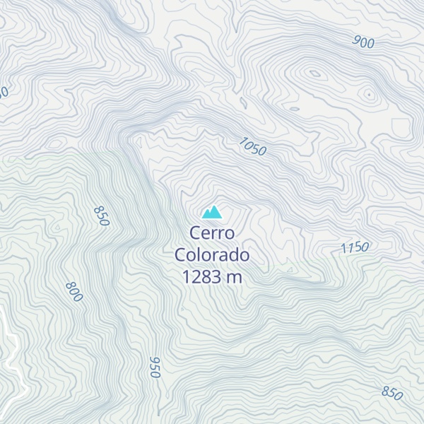 Map of Cerro Colorado