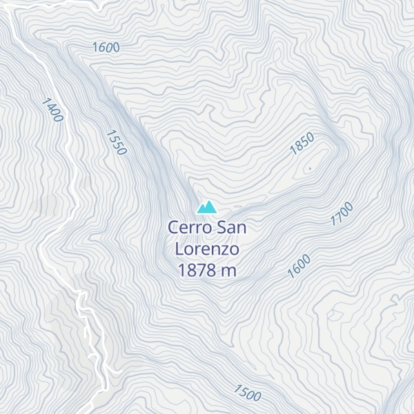 Map of Cerro San Lorenzo