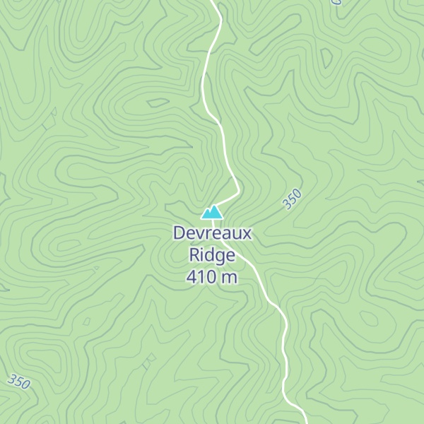 Map of Devreaux Ridge