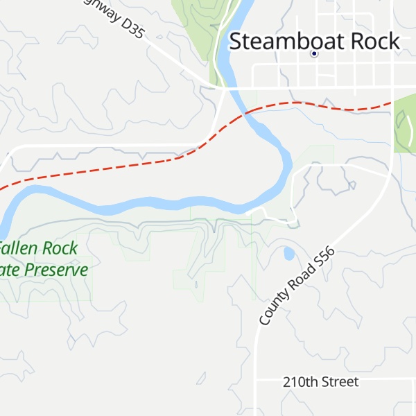 Map of Steamboat Rock