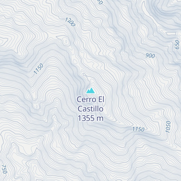 Map of Cerro El Castillo