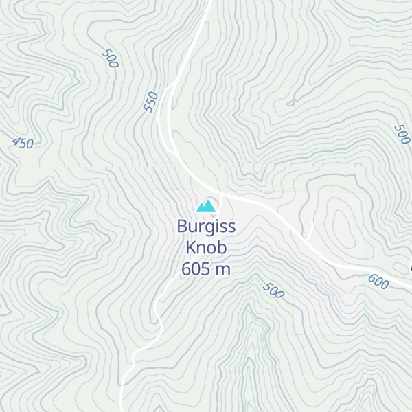 Map of Burgiss Knob