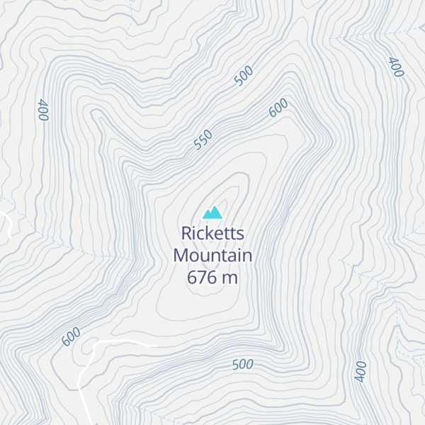 Map of Ricketts Mountain