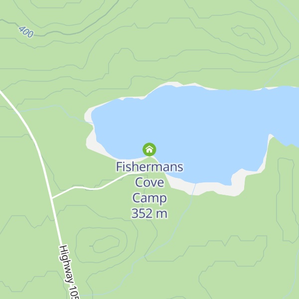 Map of Fishermans Cove Camp