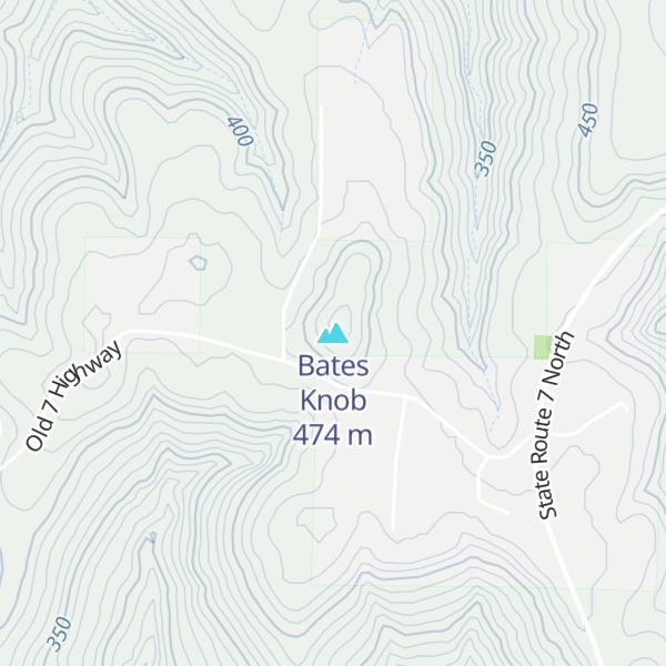 Map of Bates Knob