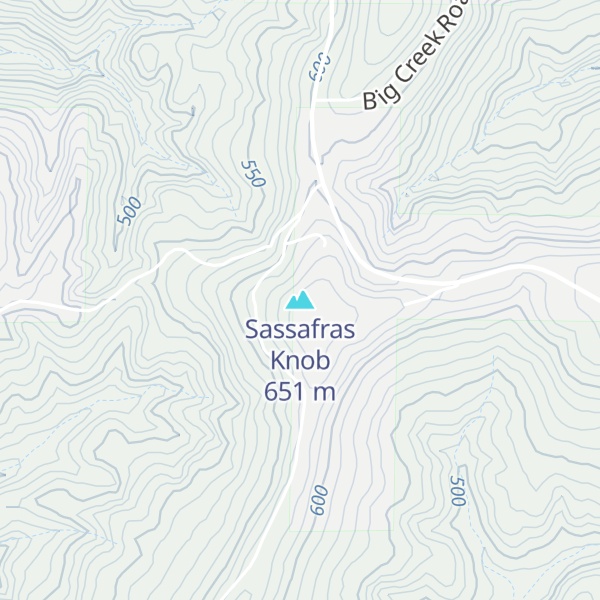 Map of Sassafras Knob