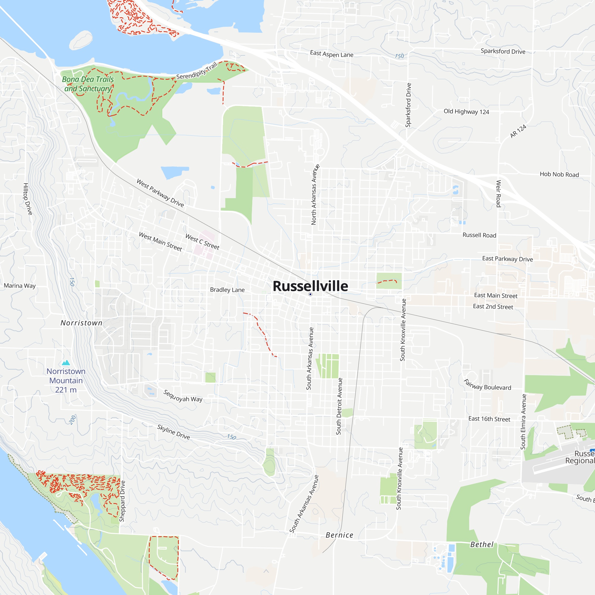 Russellville Tourism & Visitors Center map