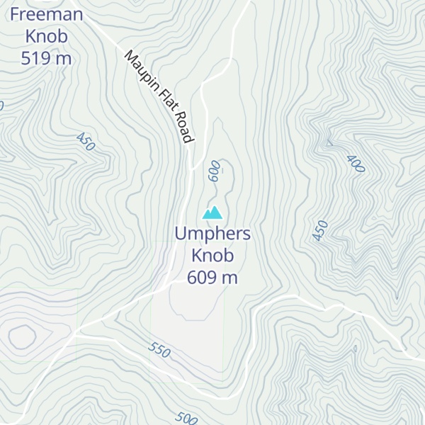Map of Umphers Knob