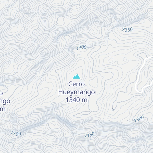Map of Cerro Hueymango