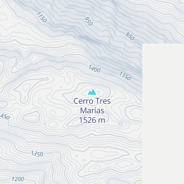 Map of Cerro Tres Marías