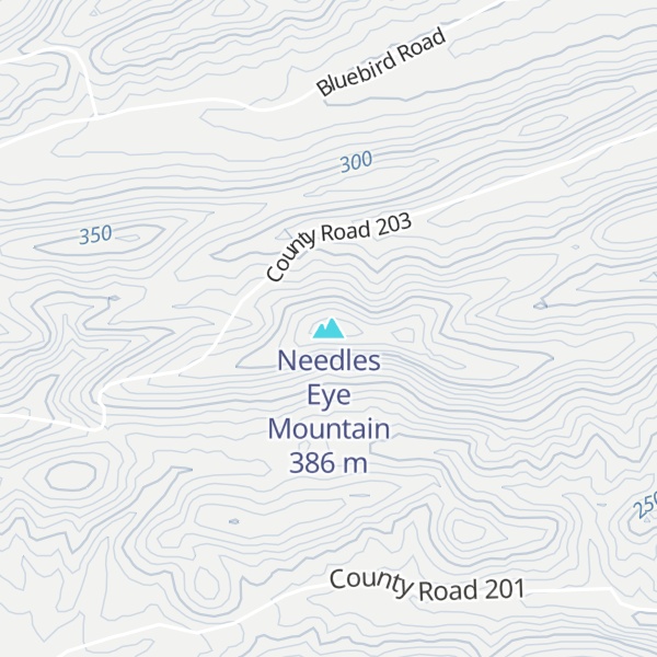 Map of Needles Eye Mountain