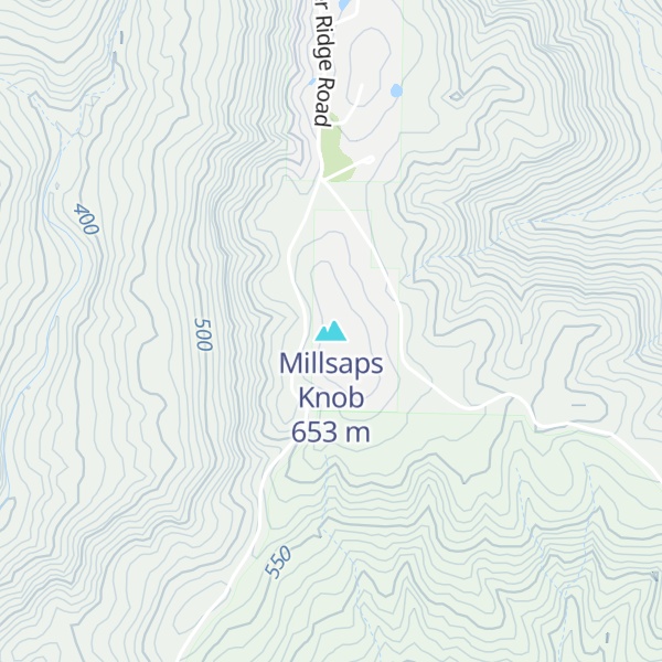 Map of Millsaps Knob