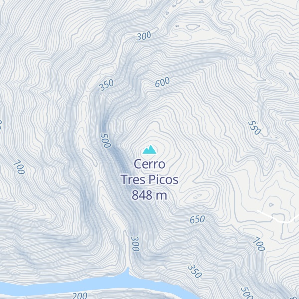 Map of Cerro Tres Picos