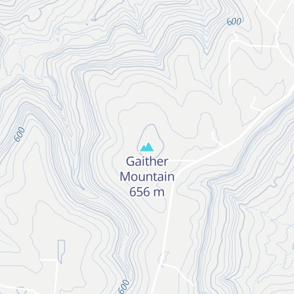 Map of Gaither Mountain
