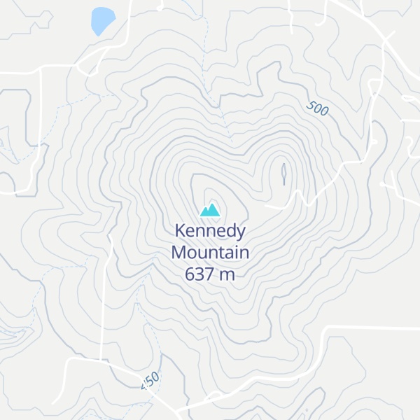 Map of Kennedy Mountain