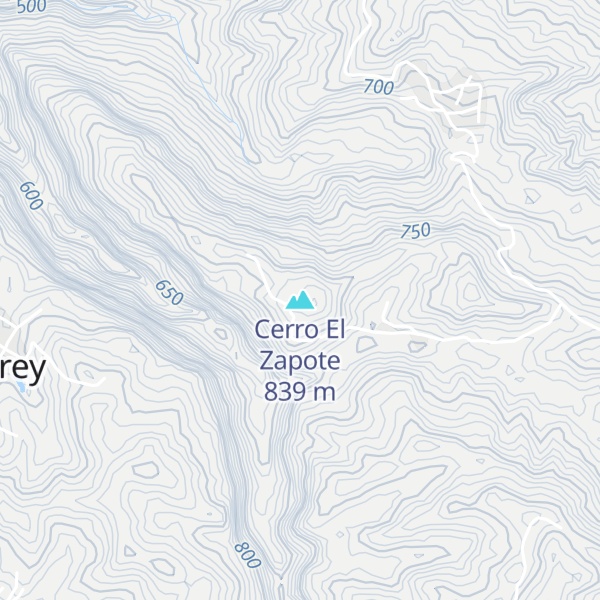 Map of Cerro El Zapote