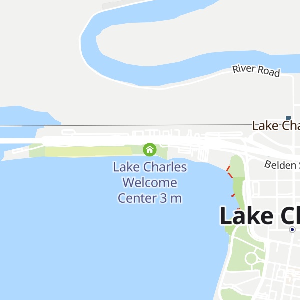 Map of Lake Charles Welcome Center