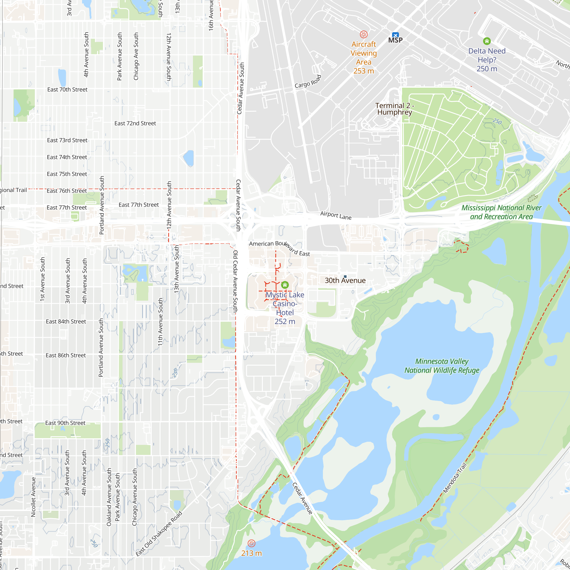 Mystic Lake Casino-Hotel map