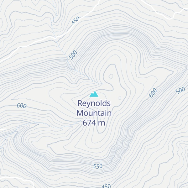 Map of Reynolds Mountain