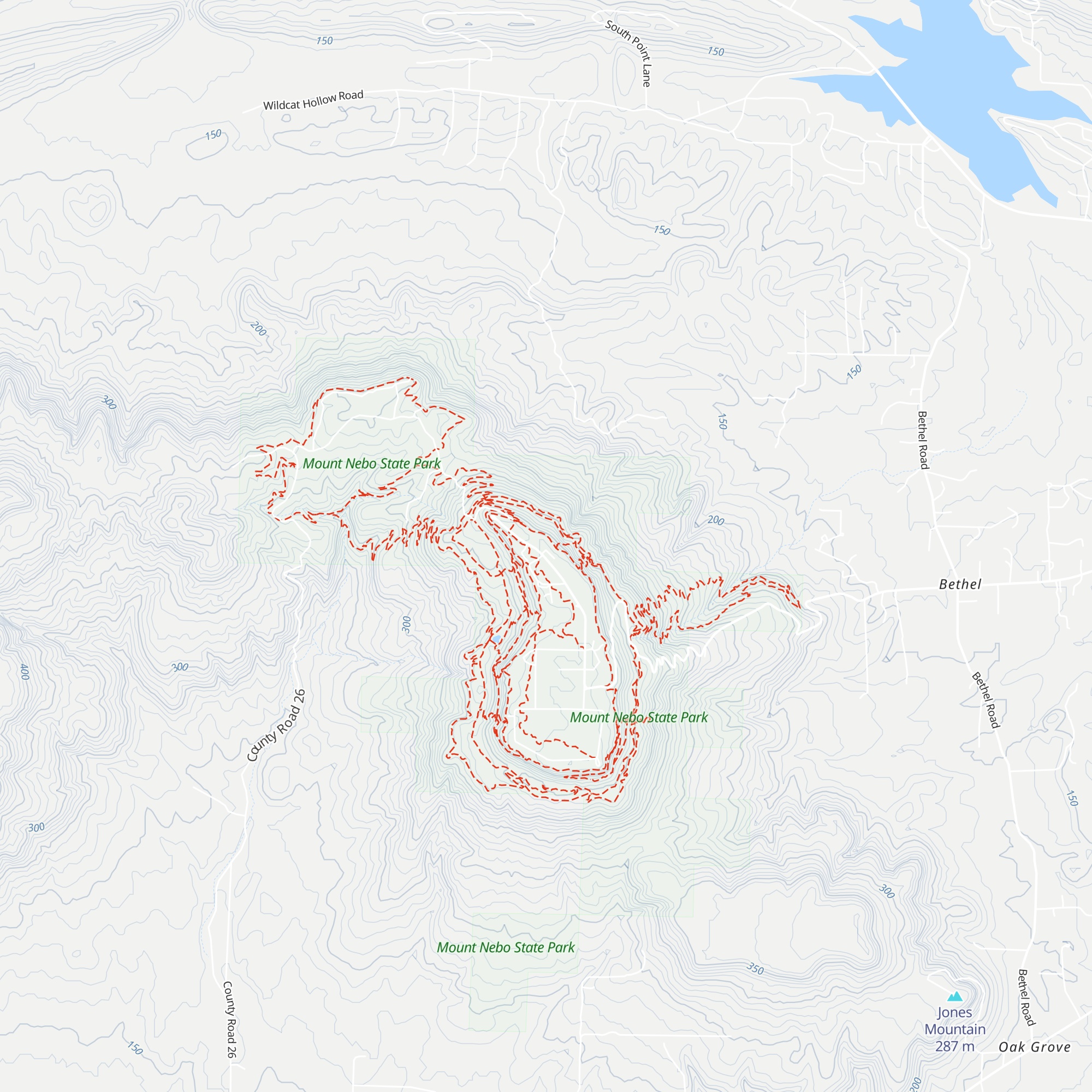 Mount Nebo State Park Visitor Center map