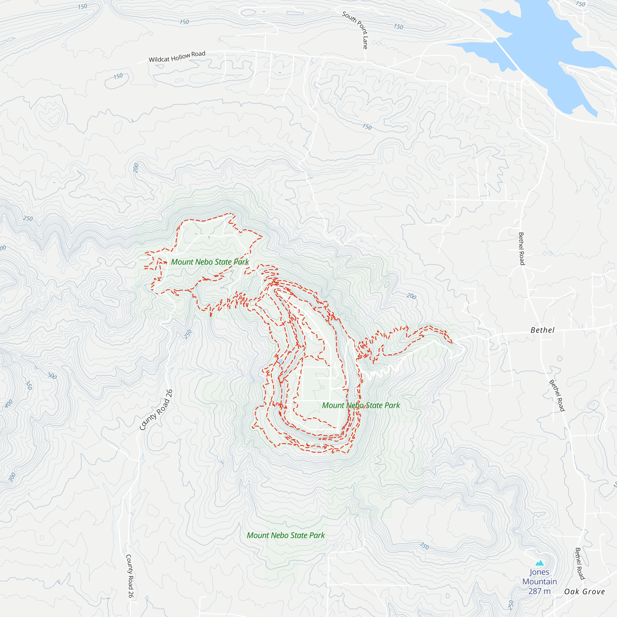 Mount Nebo State Park Visitor Center map