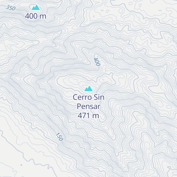 Map of Cerro Sin Pensar