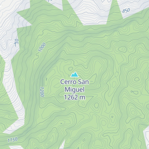 Map of Cerro San Miguel