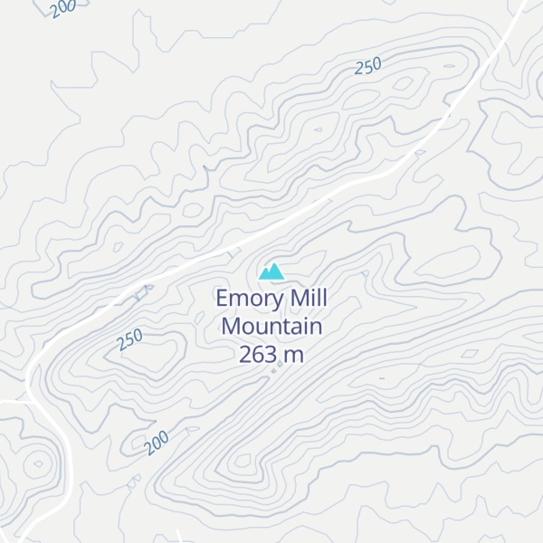 Map of Emory Mill Mountain