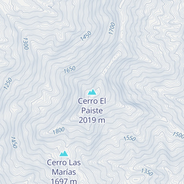 Map of Cerro El Paiste