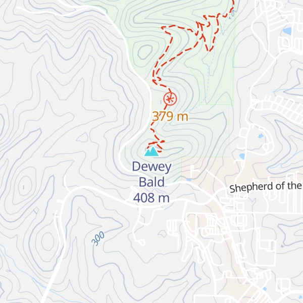 Map of Dewey Bald