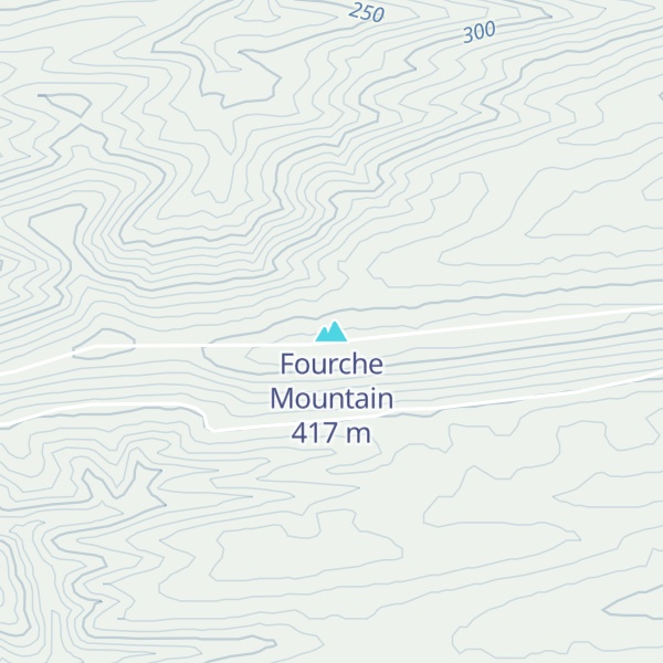 Map of Fourche Mountain