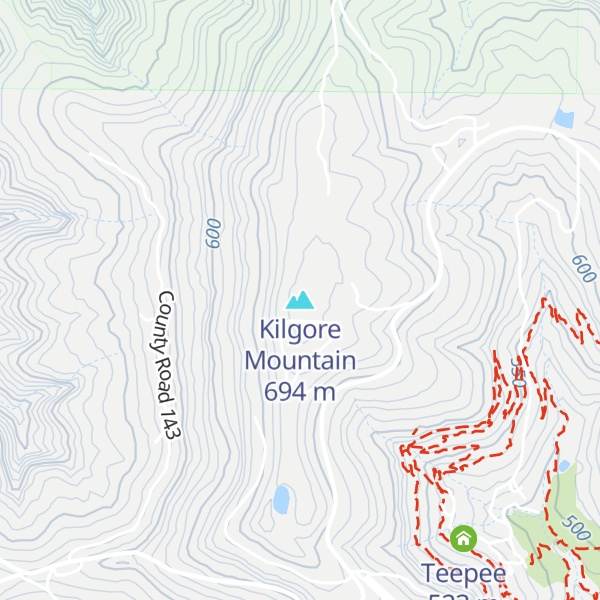 Map of Kilgore Mountain