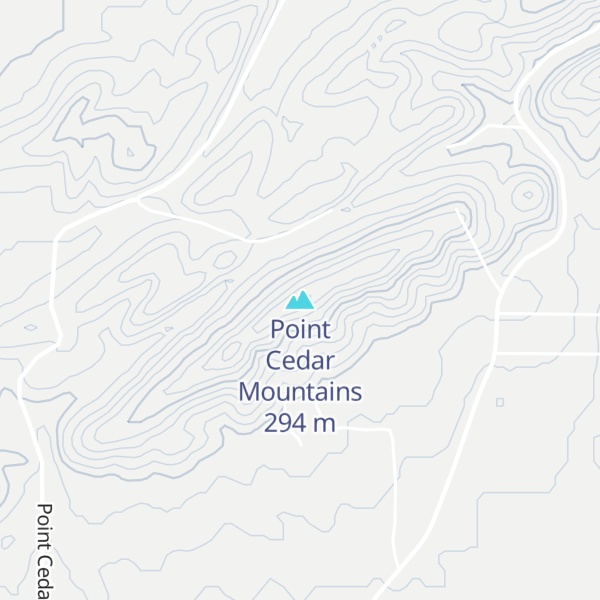 Map of Point Cedar Mountains